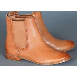 FRYE ANNA CHELSEA CAMEL Ankle Boots Pull On Sz 6M